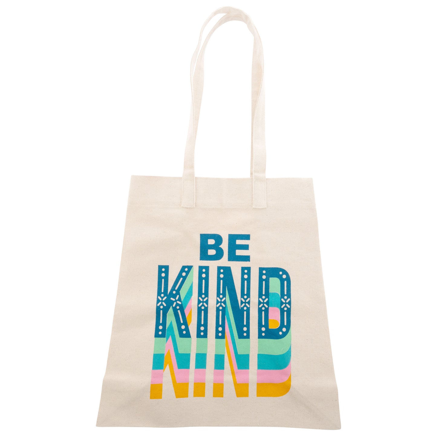 Be Kind Canvas Tote Bag back view.