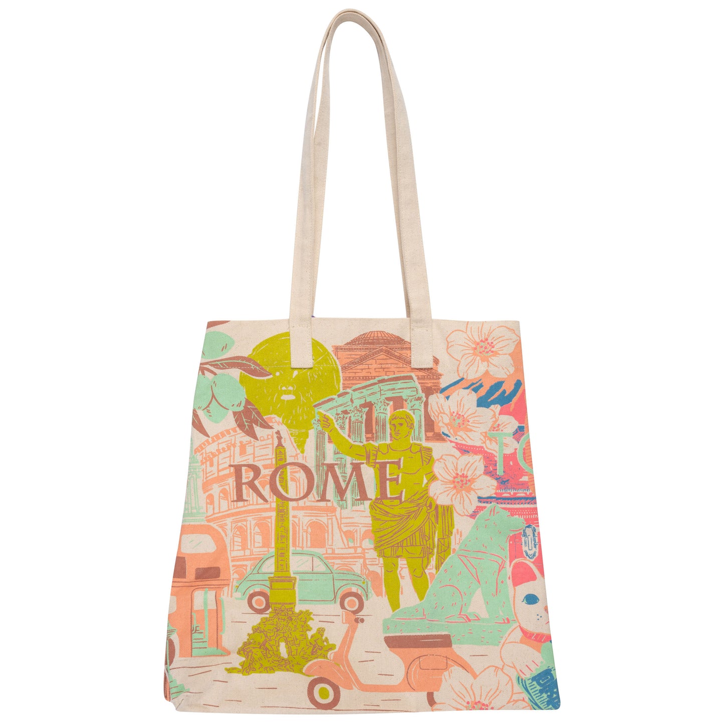 Travel Canvas Tote Bag back view.