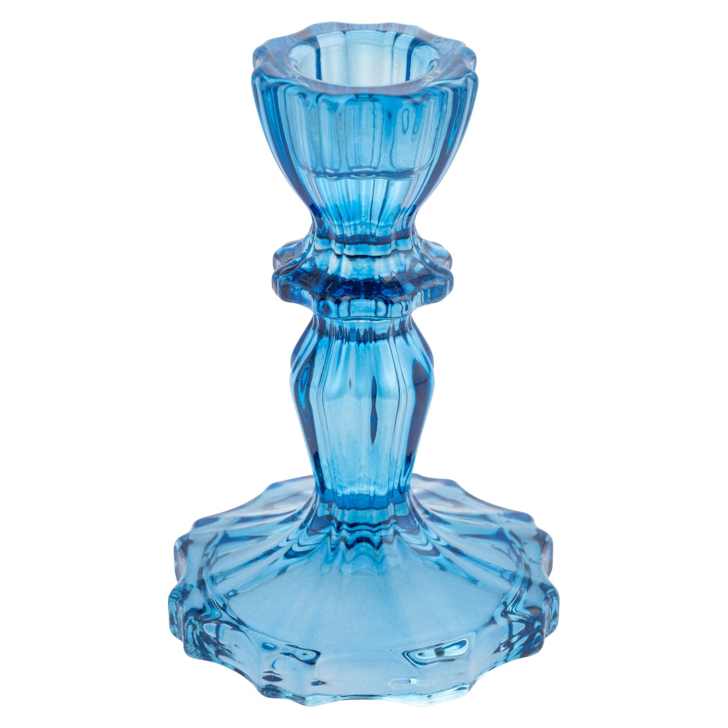 Cobalt Glass Candlestick Holders