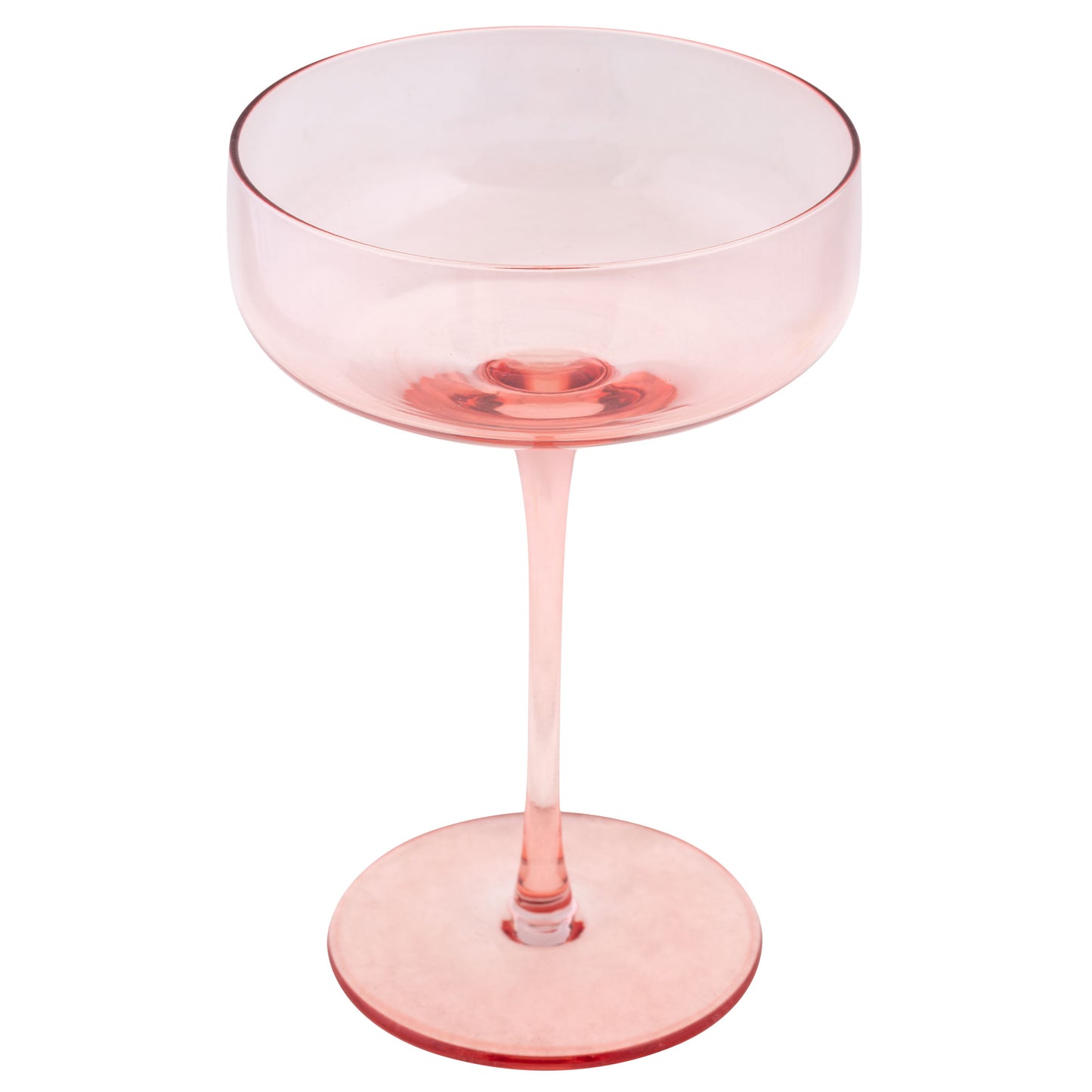 Blush Mid Century Champagne Coupes individual view.