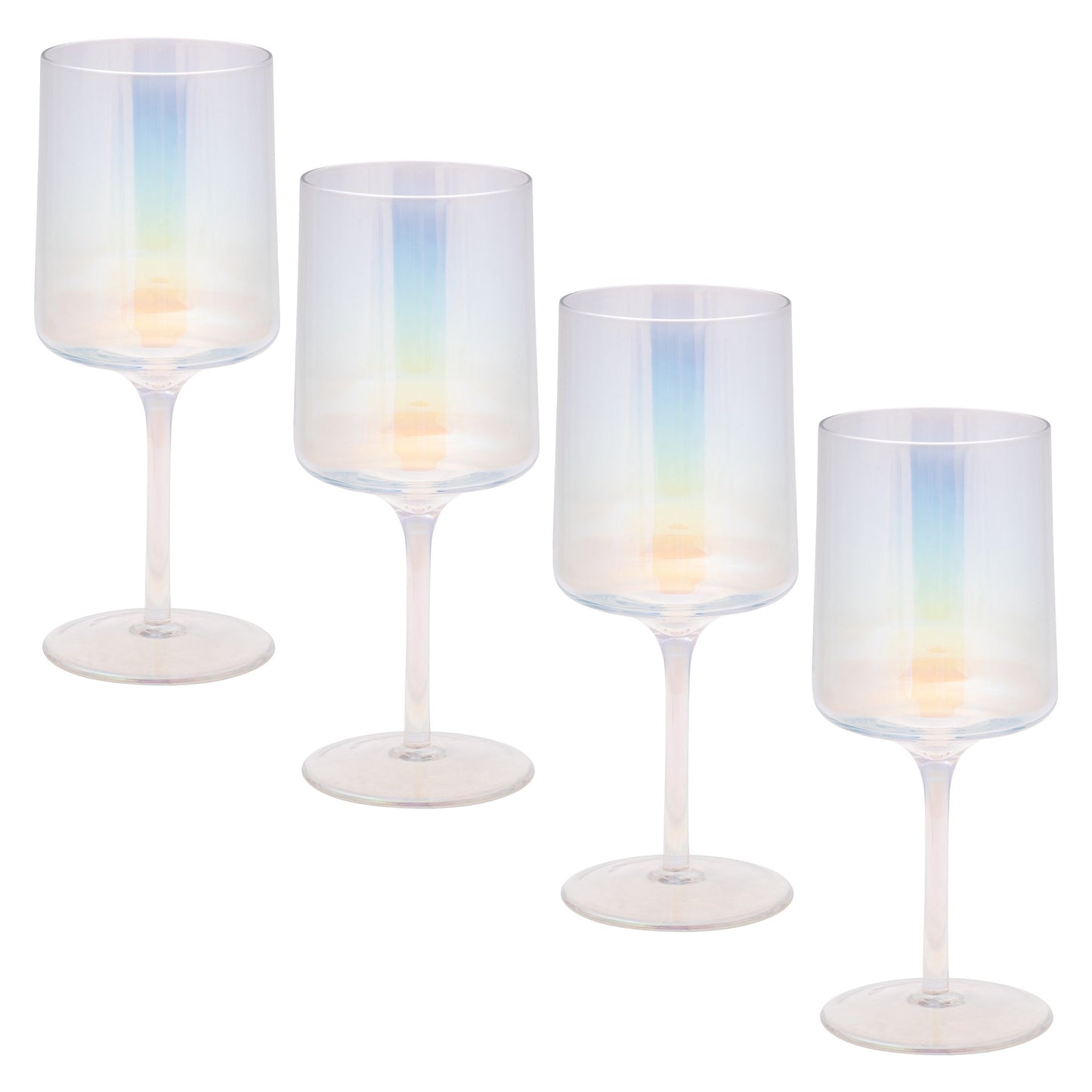 Iridescent Mid Century Wine Glasses