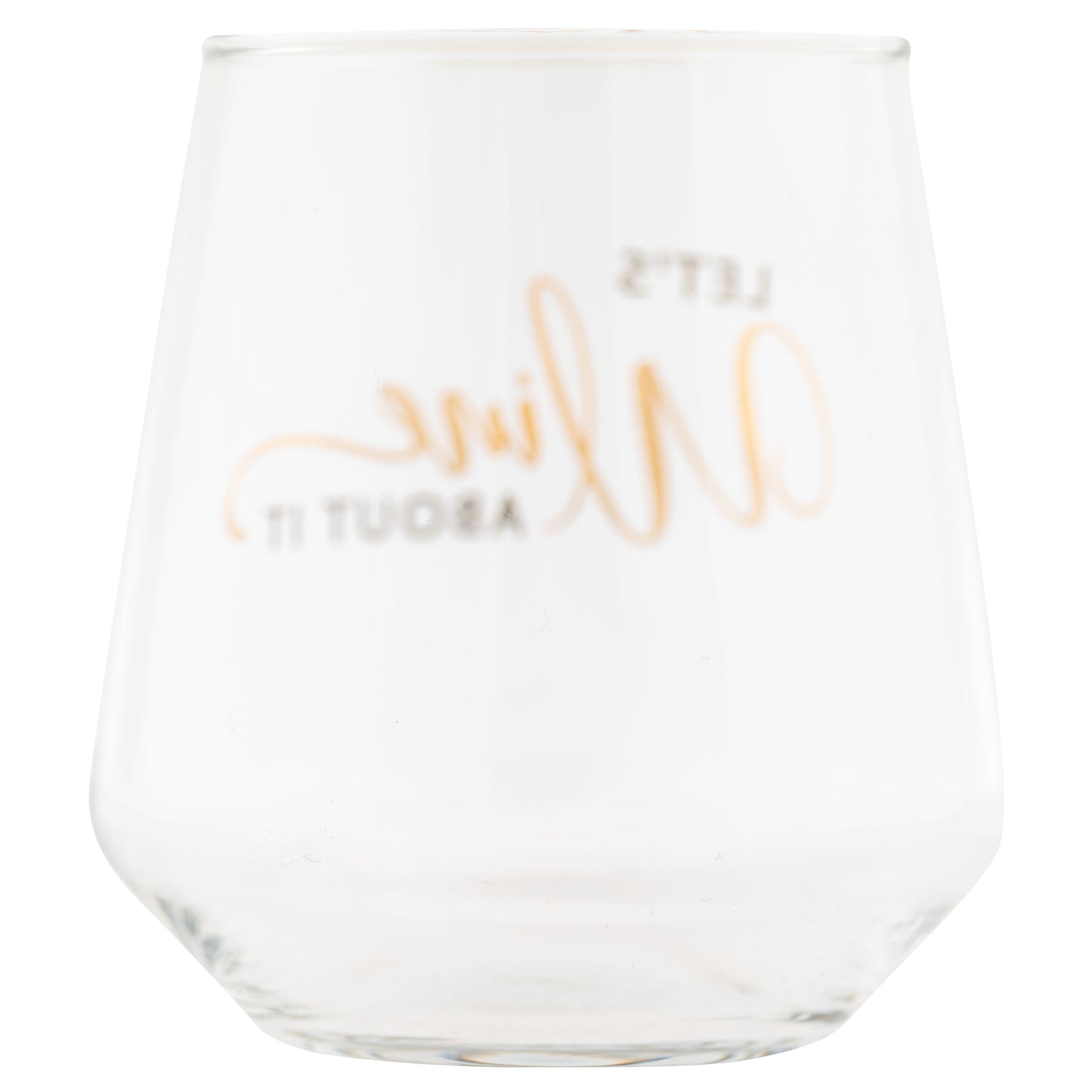 Let's Wine About It Chic Stemless Wine Glass