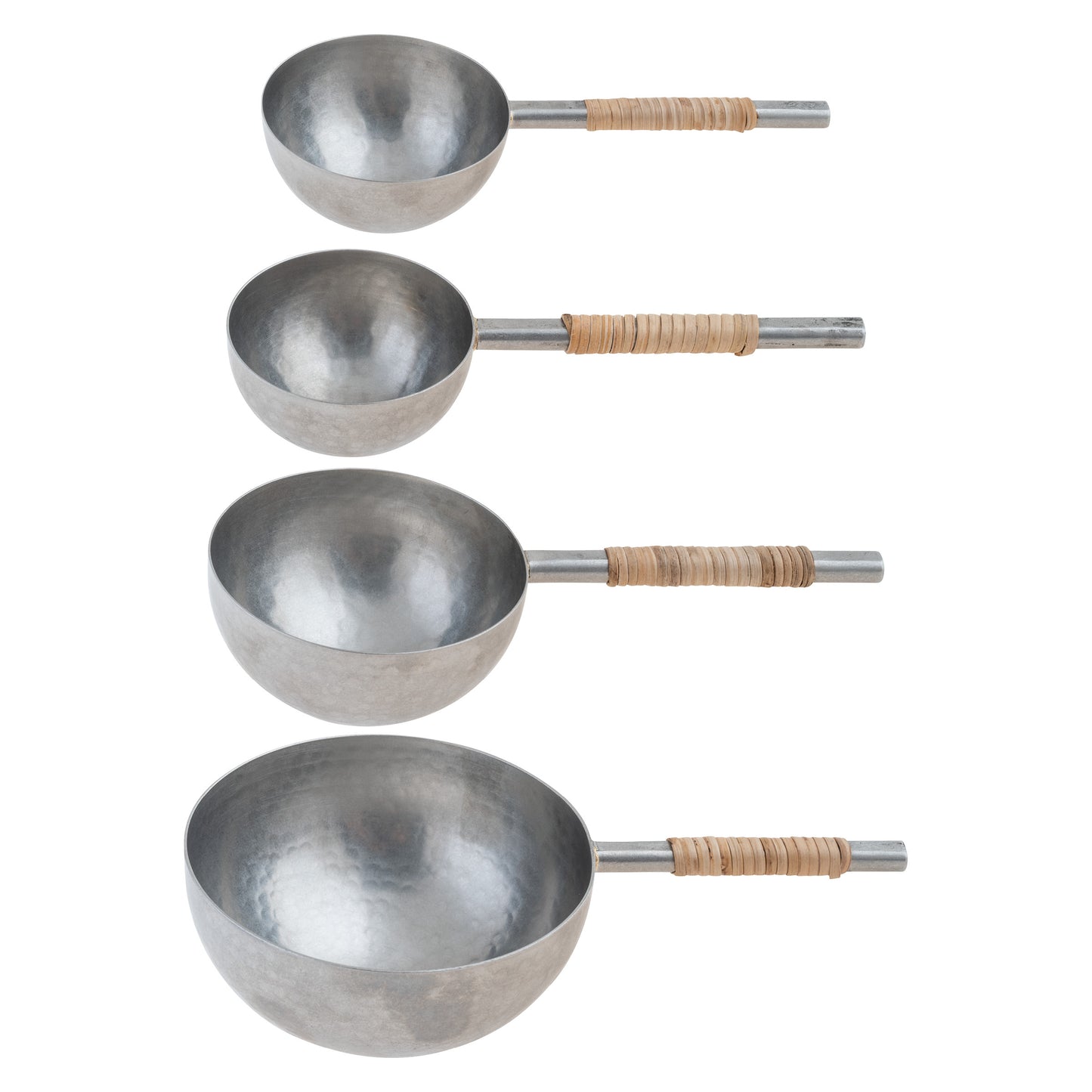 Set of 4 Catalina Cane Wrapped Measuring Cups