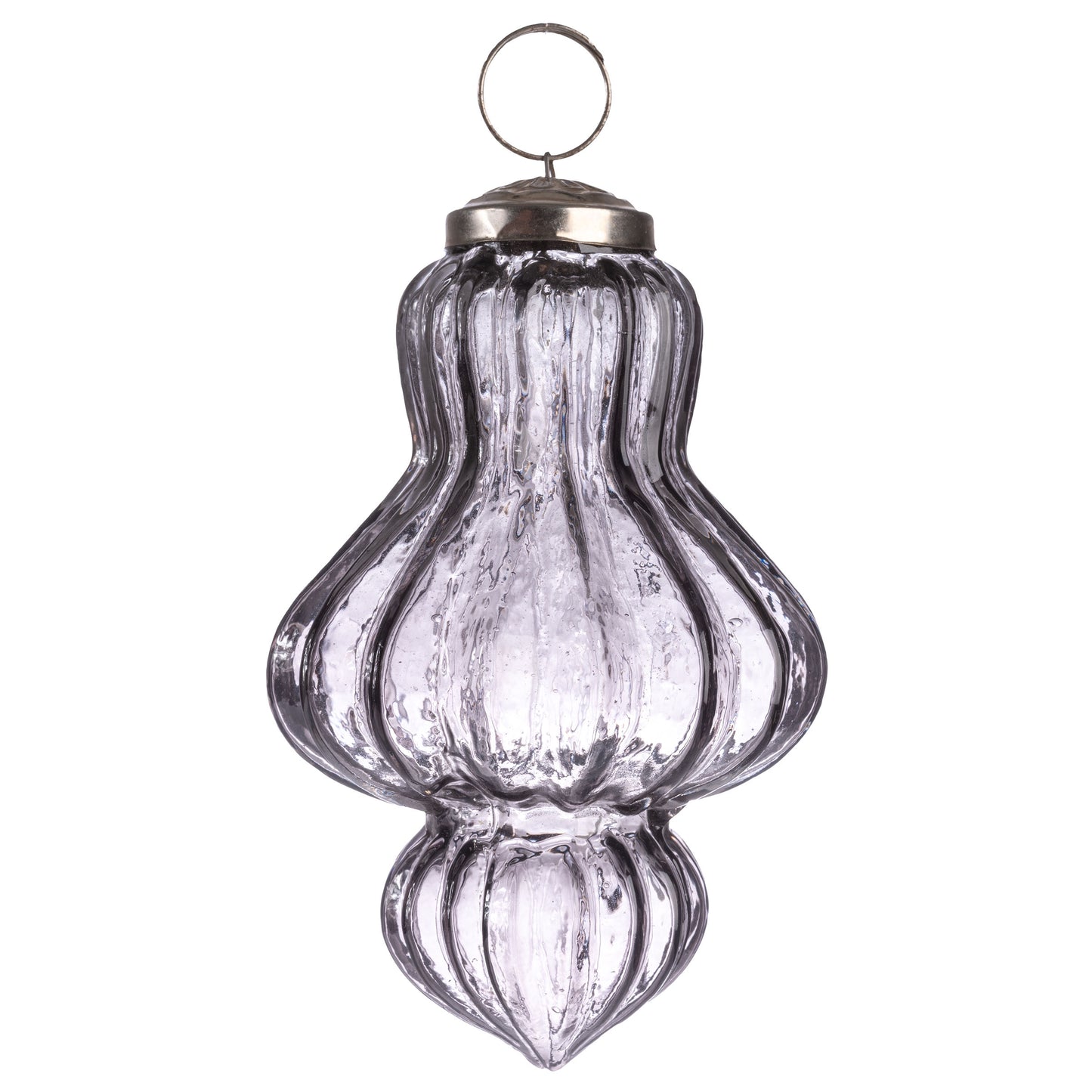 Smoke 4" Finial Glass Ornament