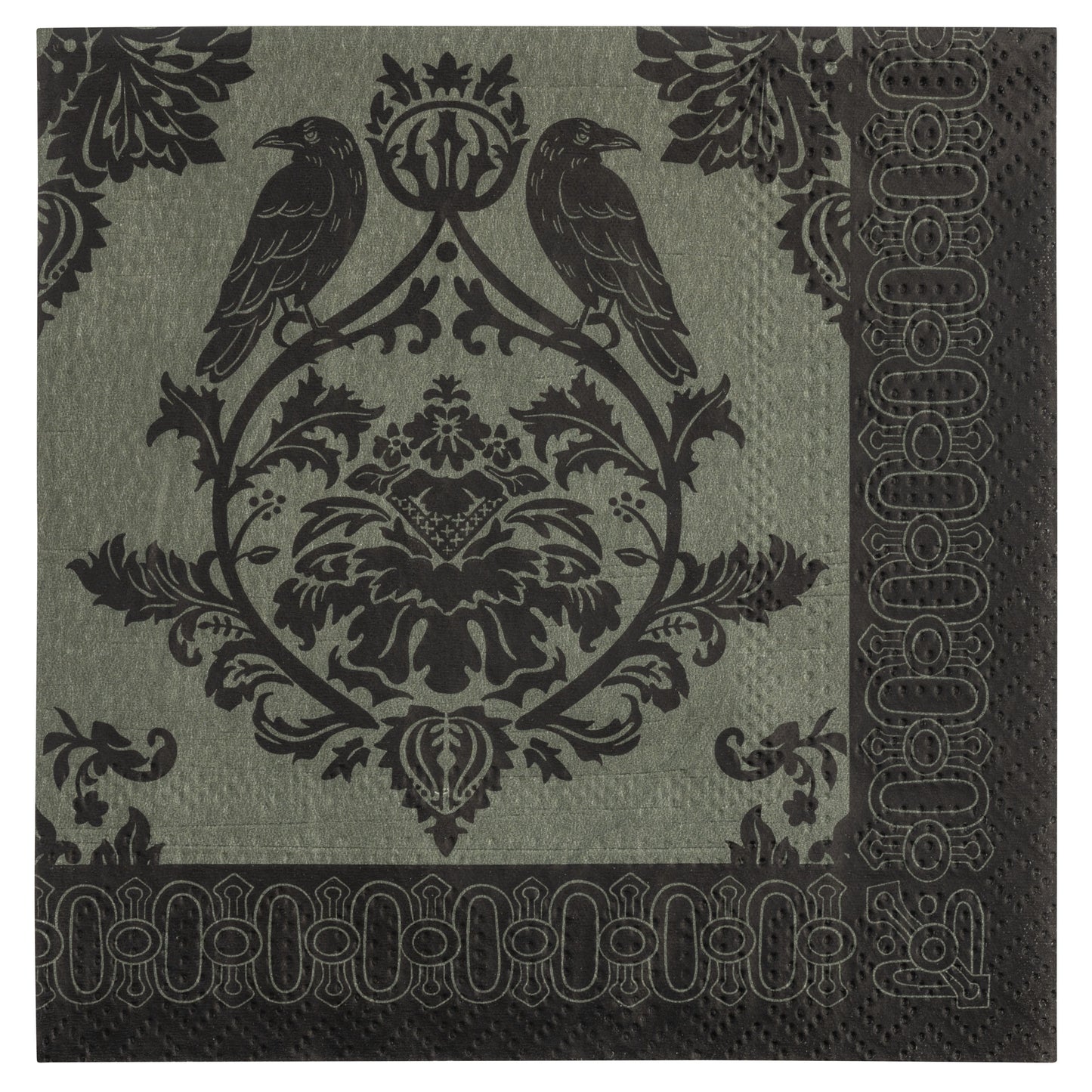 Damask Crow Cocktail Paper Napkins