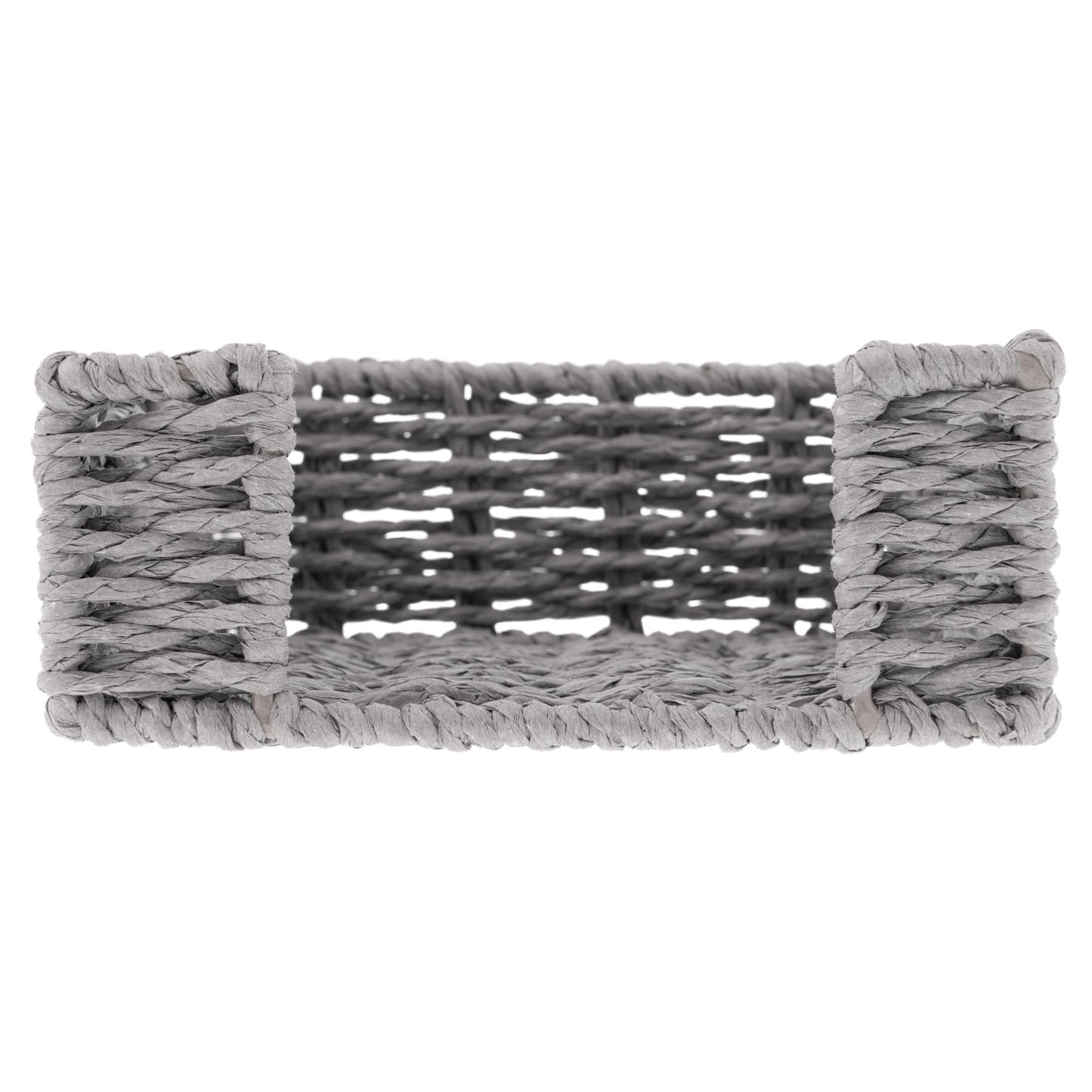 Gray Woven Paper Cocktail Napkin Holder