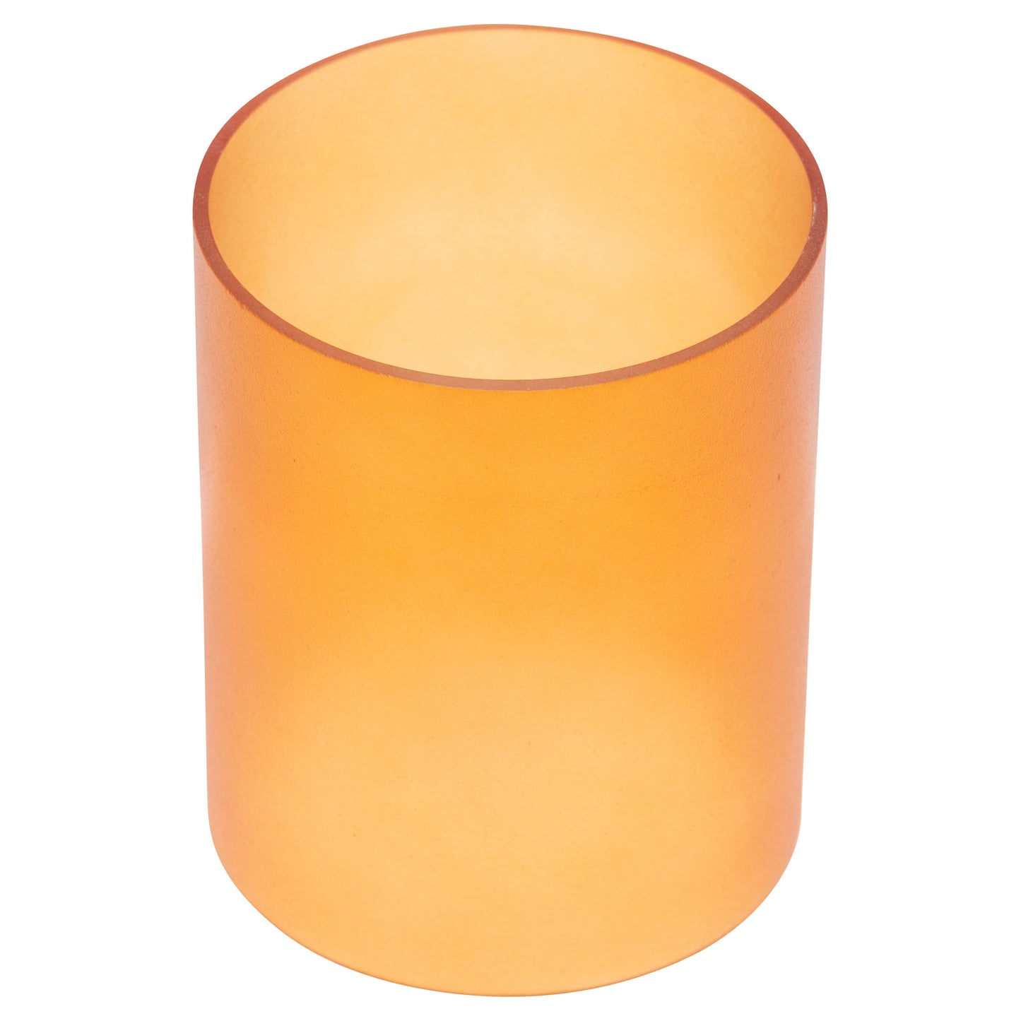 Amber Hatched Metal Lantern w/ Frosted Glass