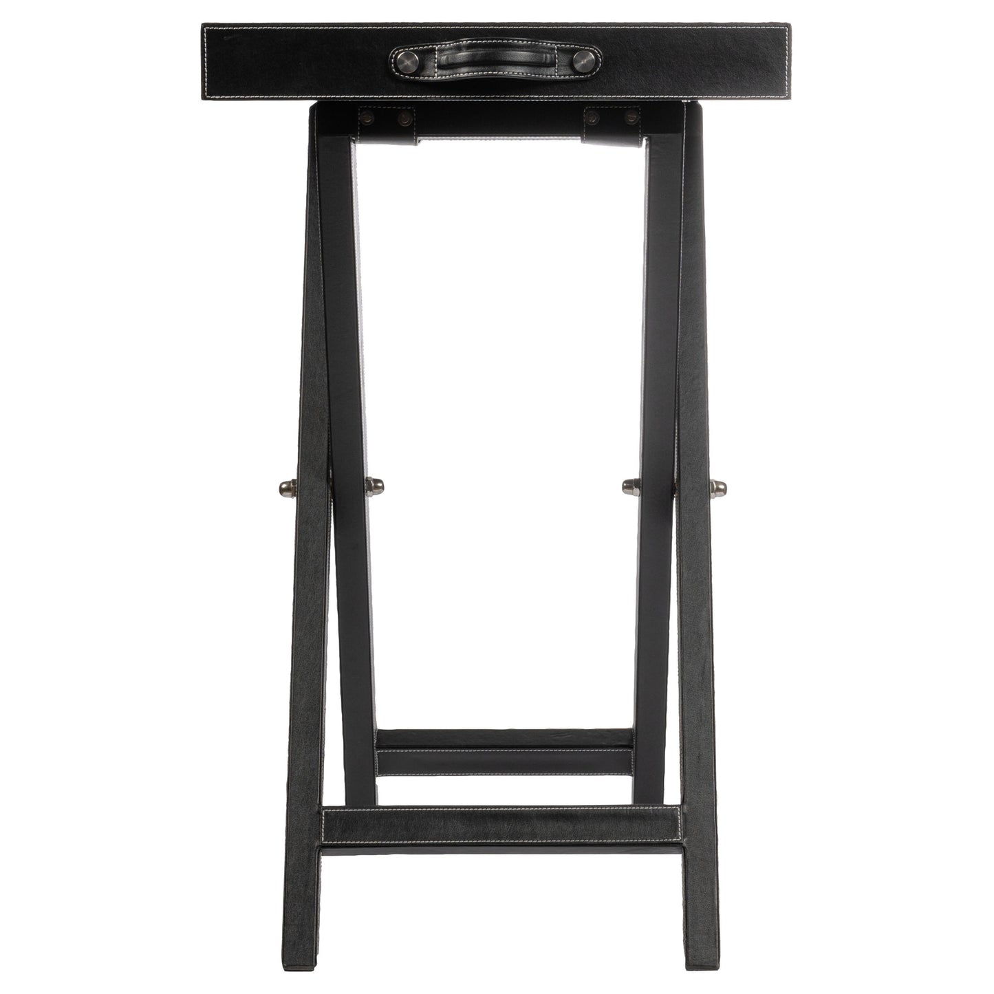 Black Leather Butler Tray