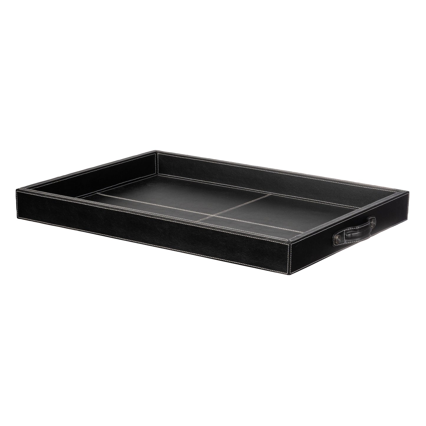 Black Leather Butler Tray
