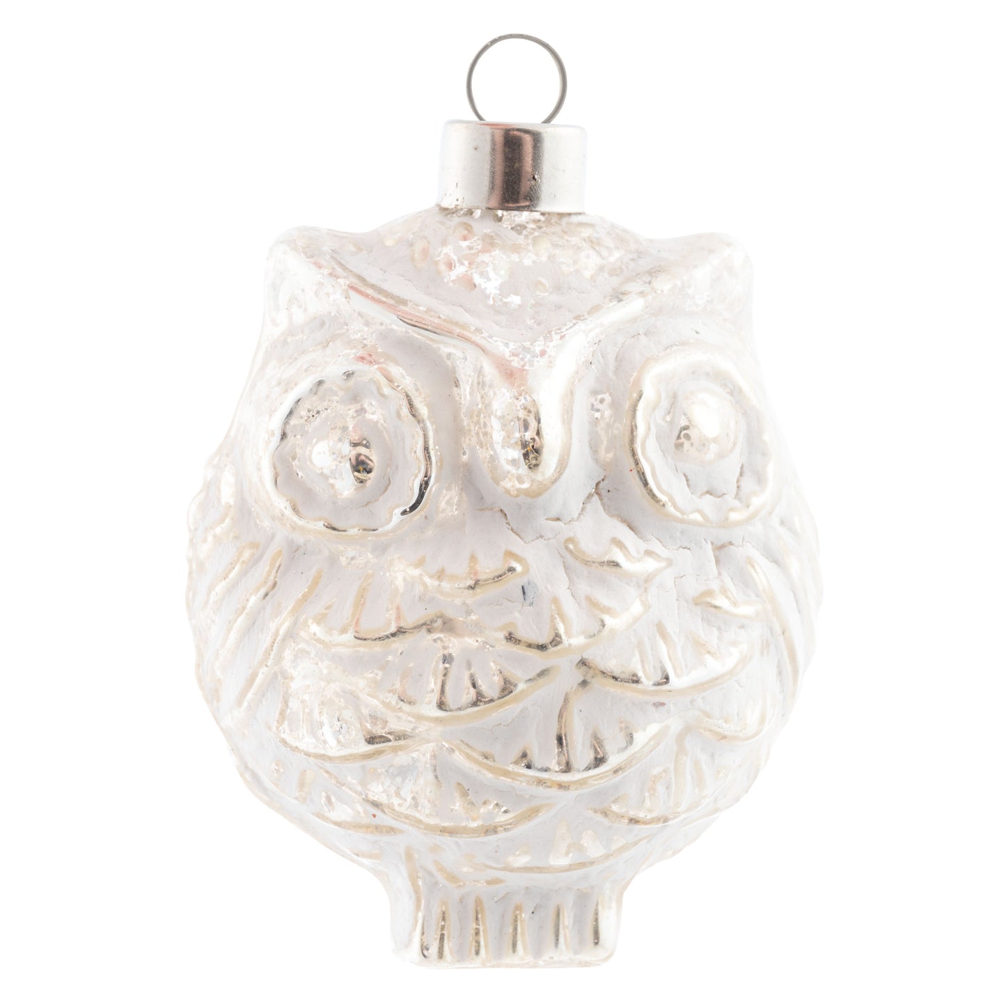Snowy Owl Glass Ornament