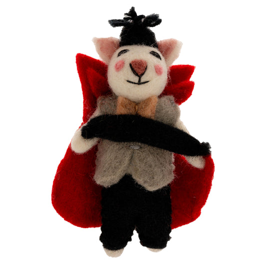 Vampire Kitty Halloween Felt Ornament