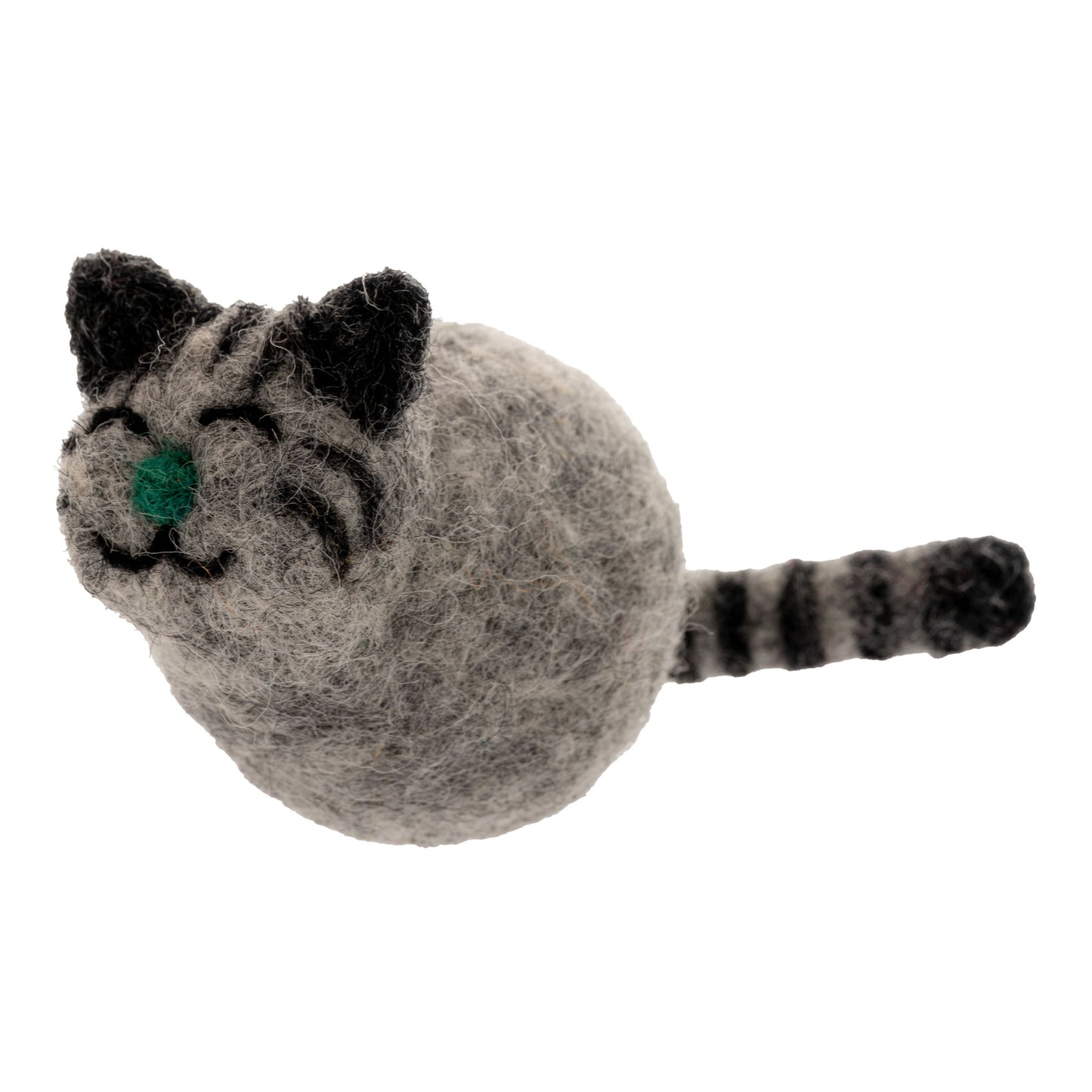 Fat Cat Gray Felt Ornament