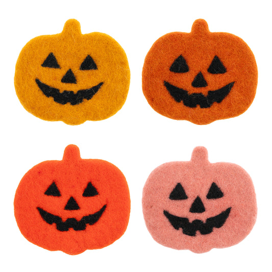 Jack O'Lantern Felt Coasters