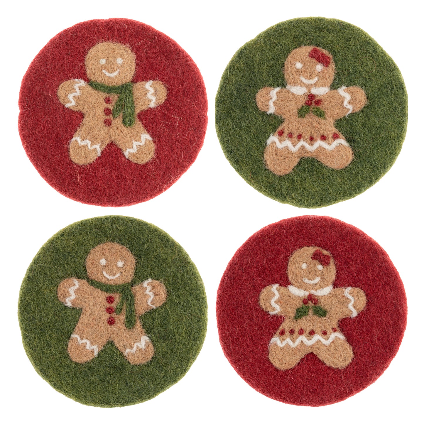 Gingerbread Felt Coasters