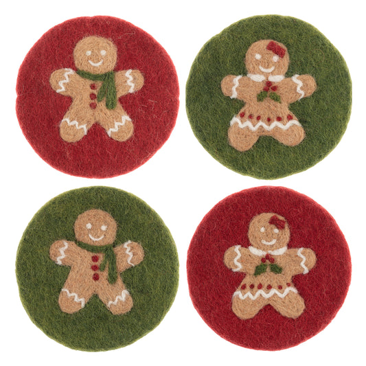 Gingerbread Felt Coasters