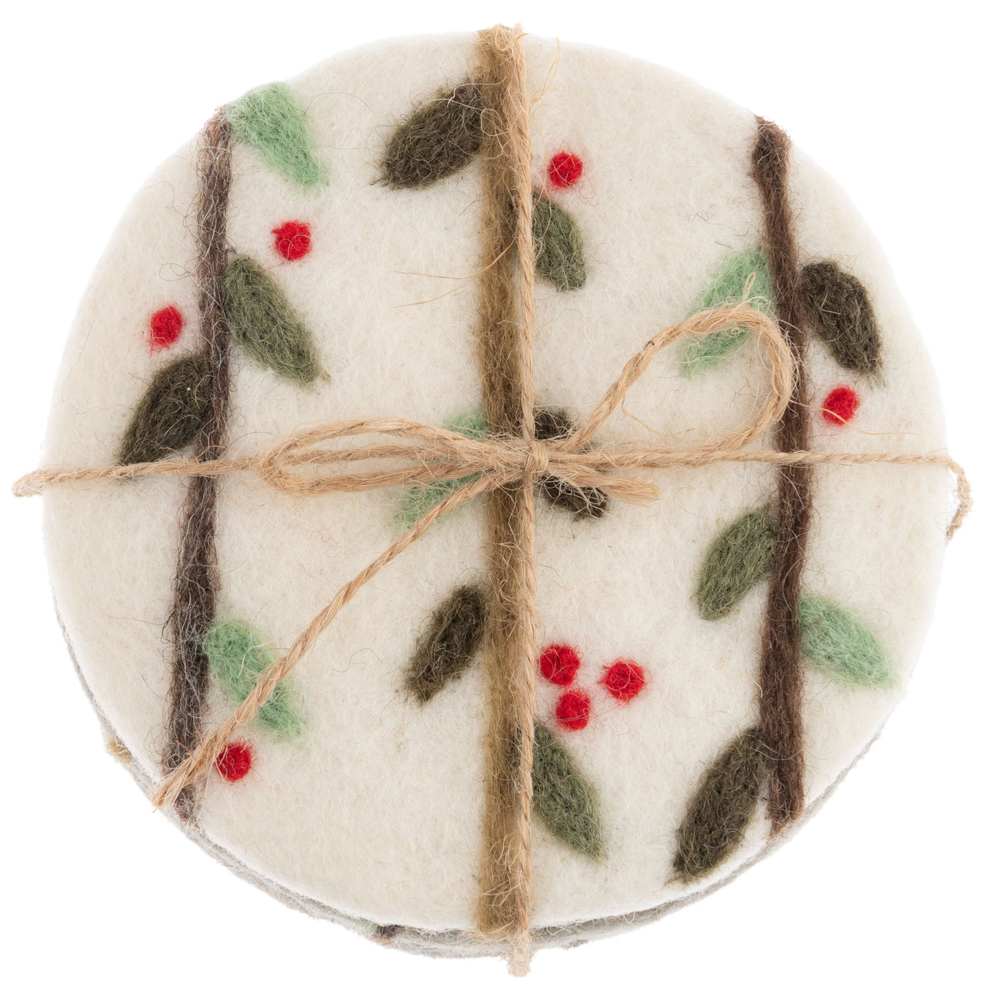 Holly Felt Coasters