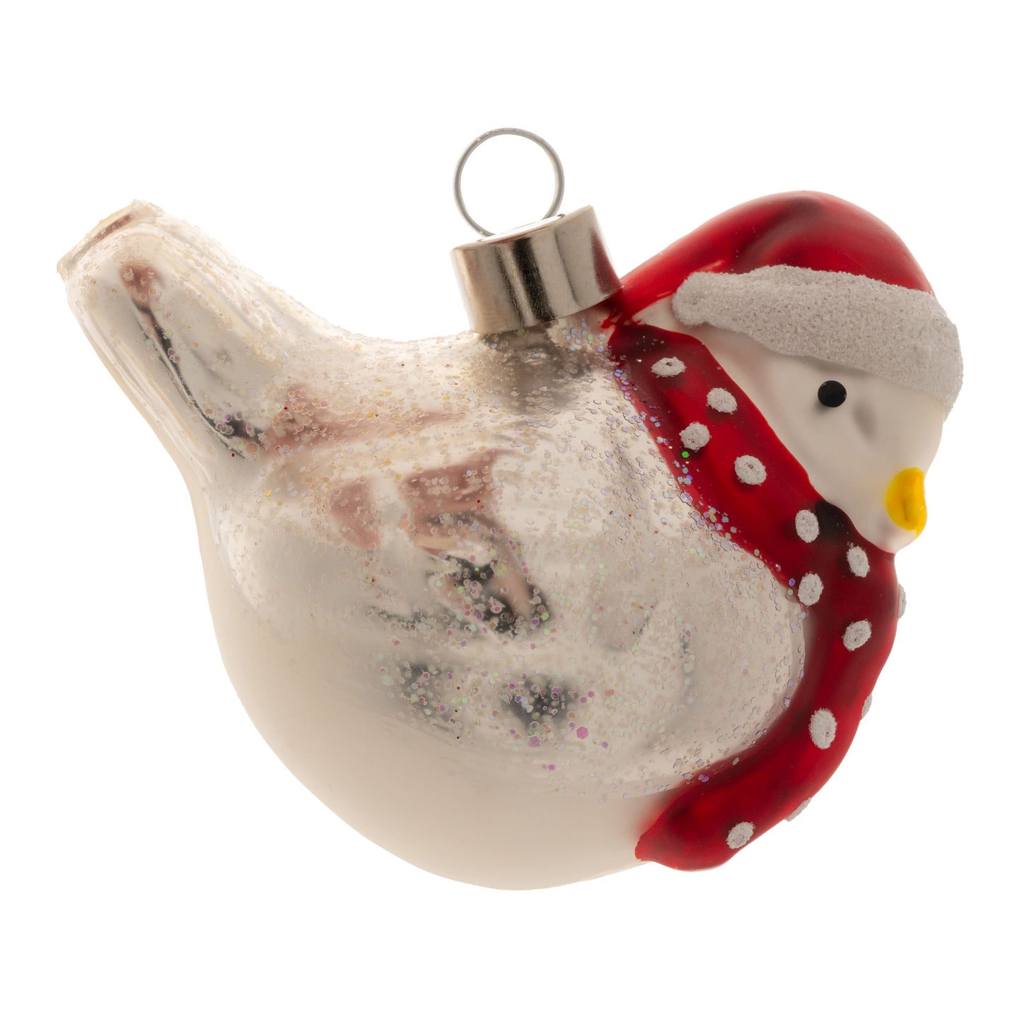 Bundled Birdie Glass Ornament