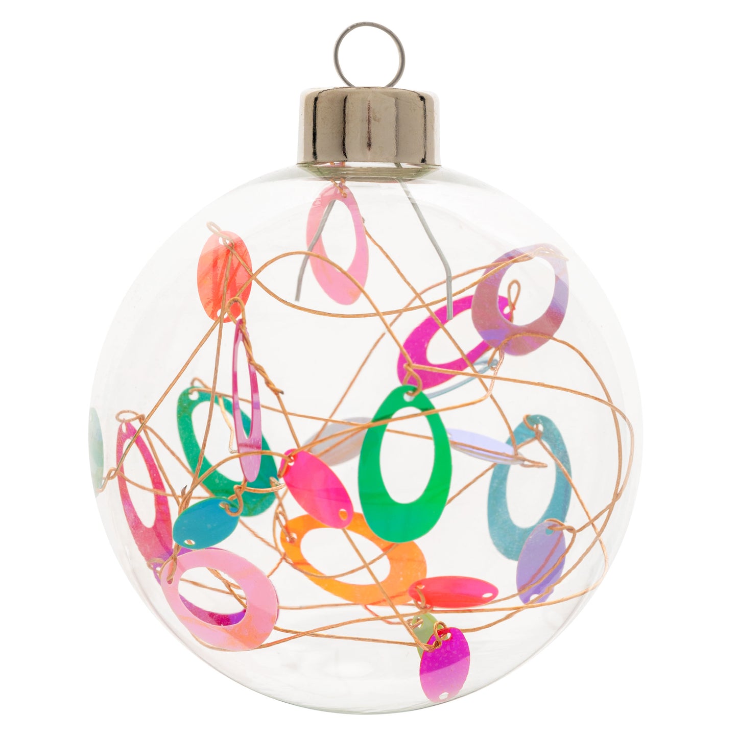 Retro Filled Ball Glass Ornament