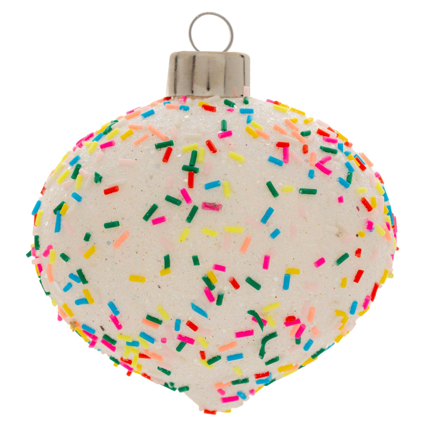 Funfetti Drop Glass Ornament