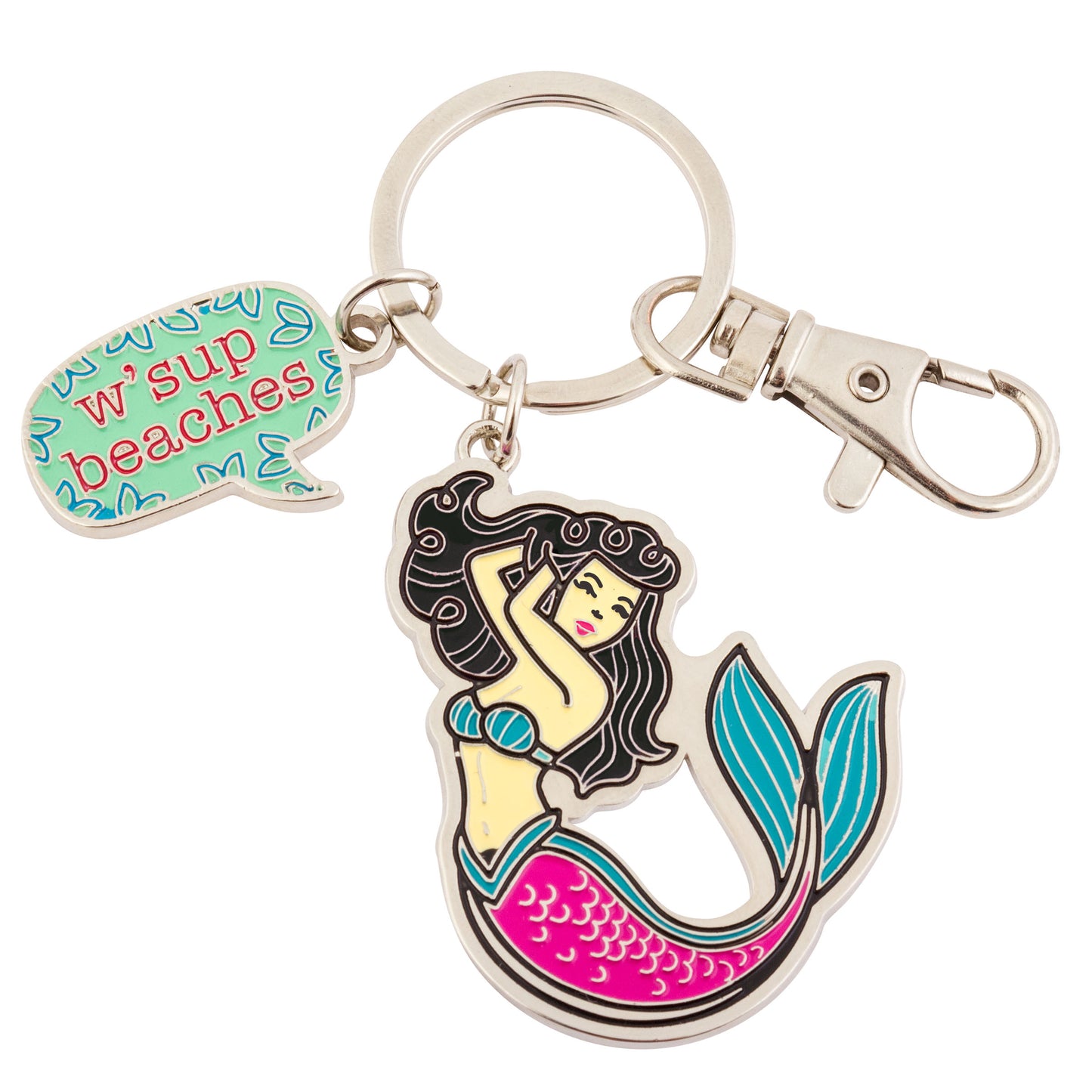 Mermaid Pink Enamel Key Chain