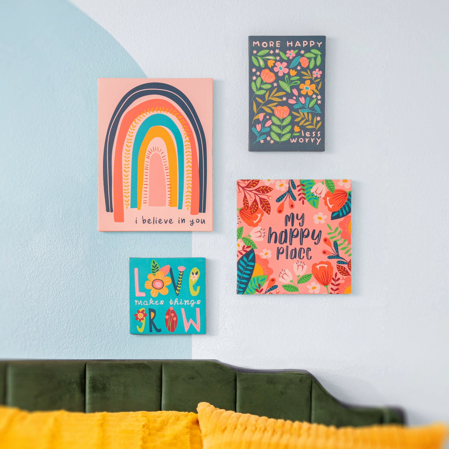 More Happy 11.75 X 7.75 Canvas Wall Art