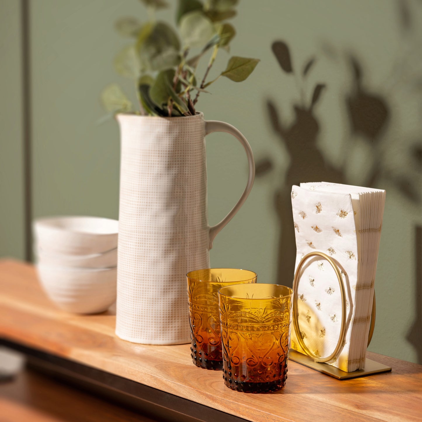 Gold Oval Metal Napkin Holder