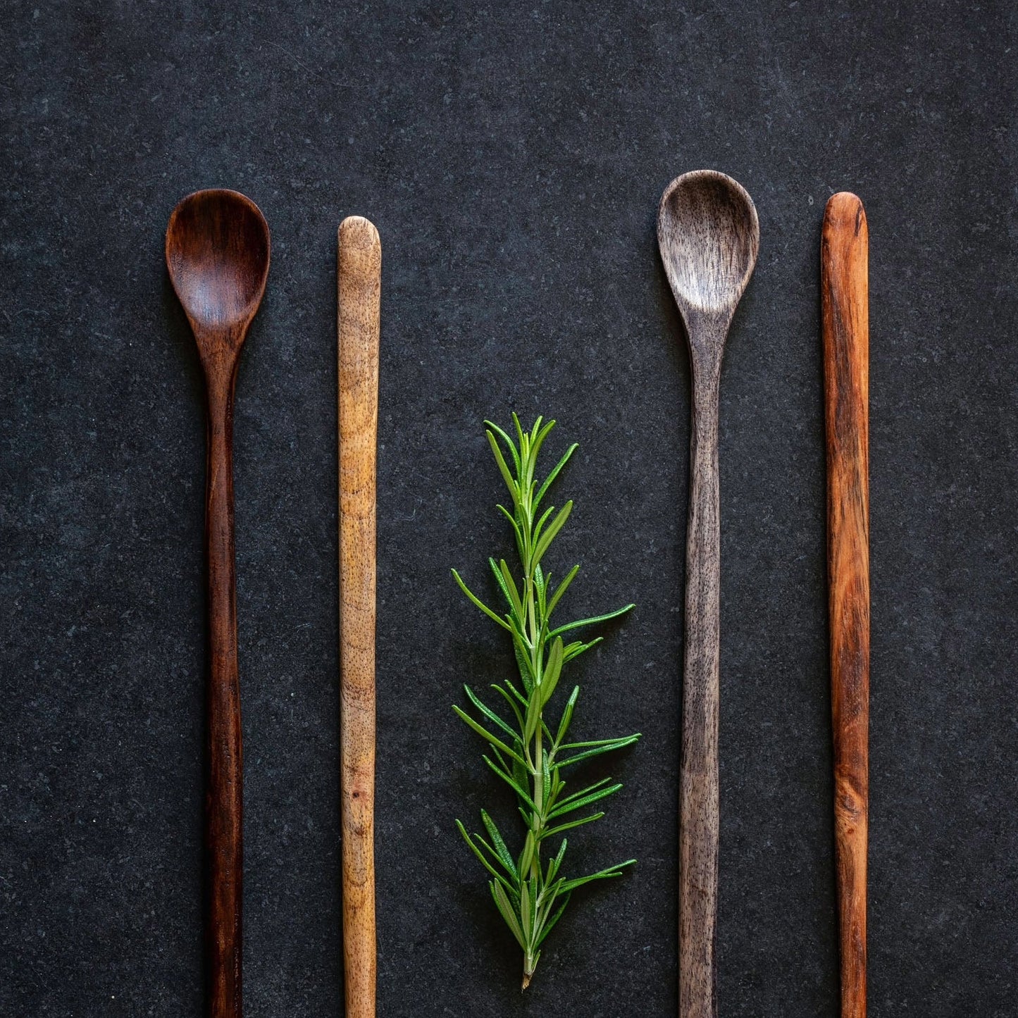 Set of 4 Wood Tasting Spoons Set of 4