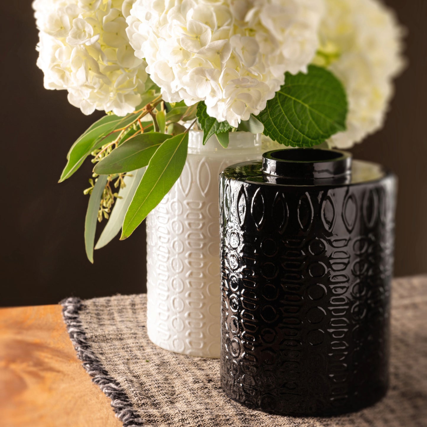 Mid Century Vases on a table.