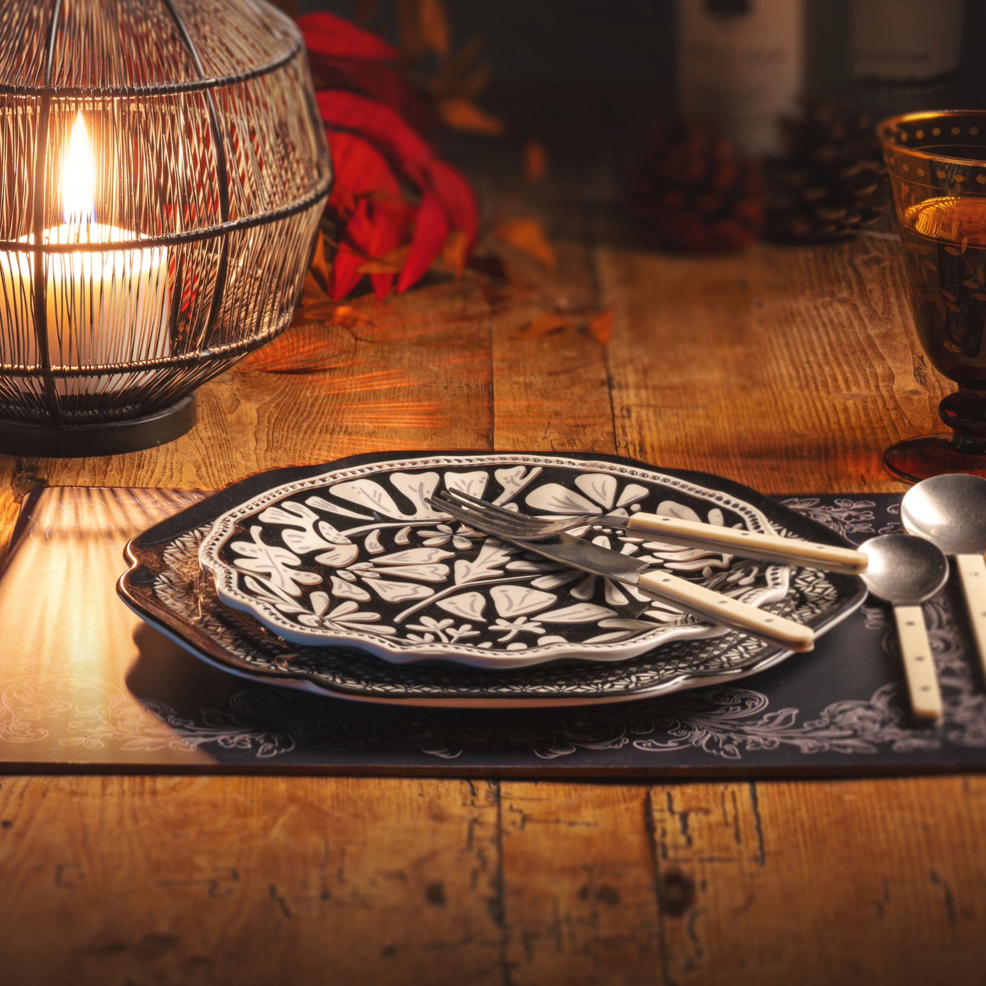 Isabella Cork Placemats in a table setting.