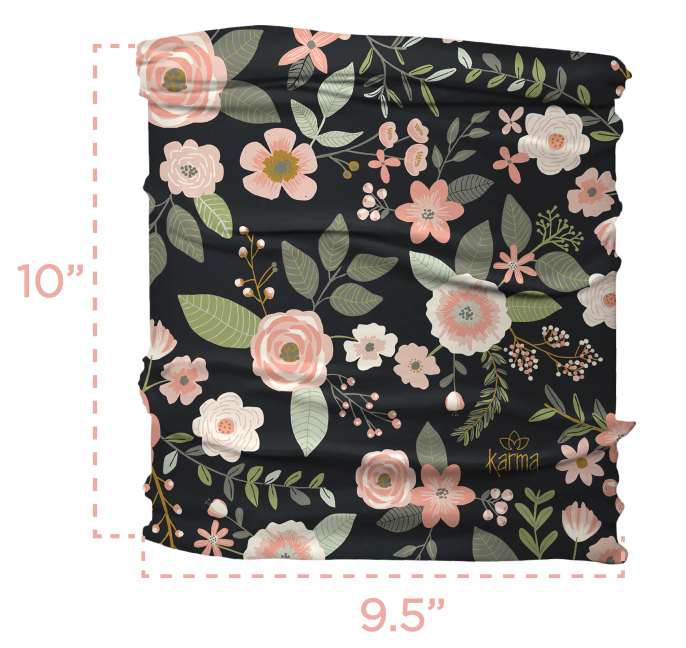 Medium headband infographic showing dimensions. 
