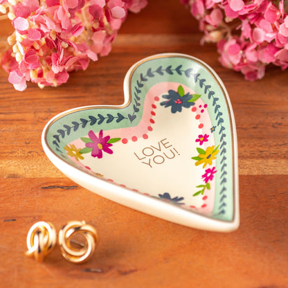 Love You Small Shaped Trinket Tray on a table. 