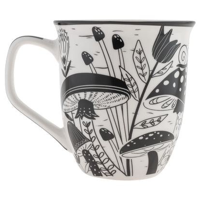 Mushroom Boho Mug back view. 