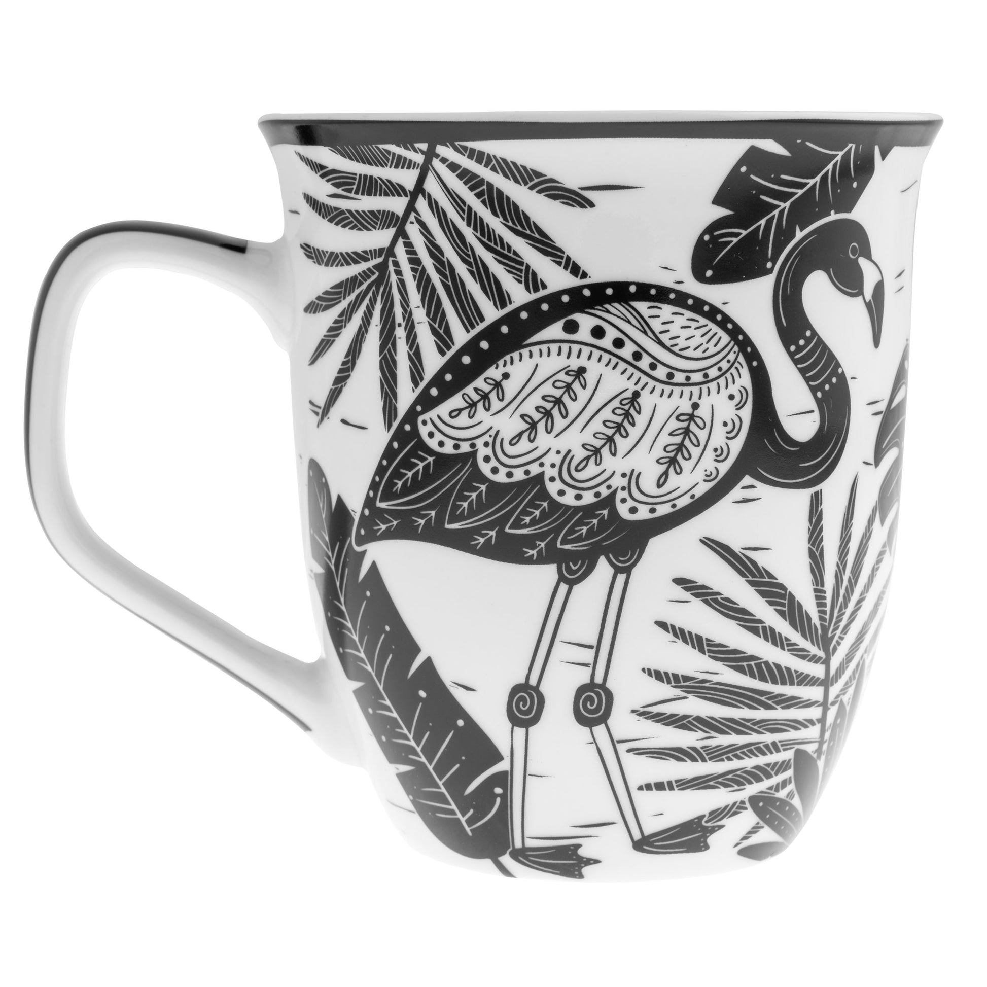 Flamingo Boho Mug back view. 