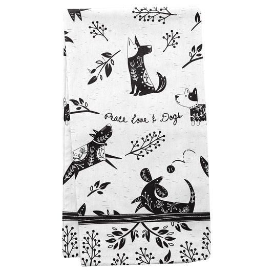 Dog Boho Tea Towel