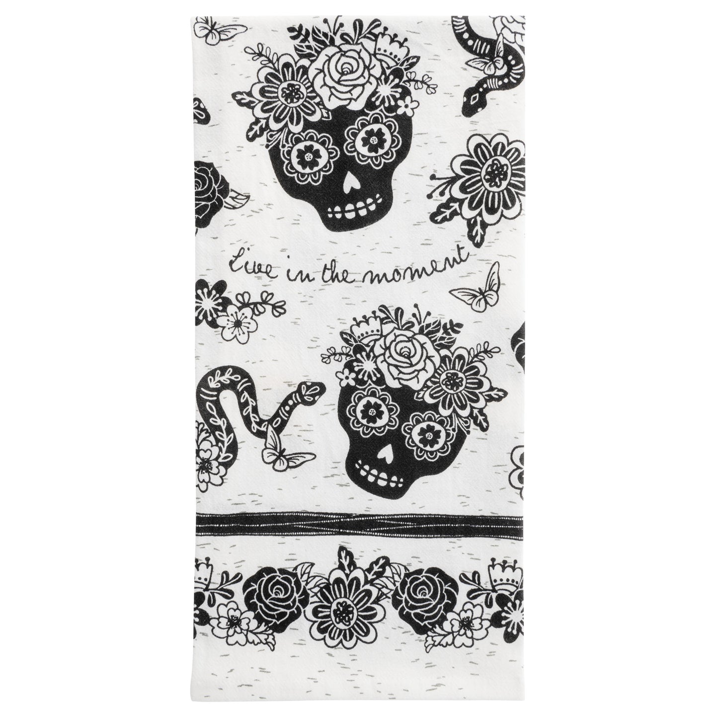 Sugar Skull Boho Tea Towel
