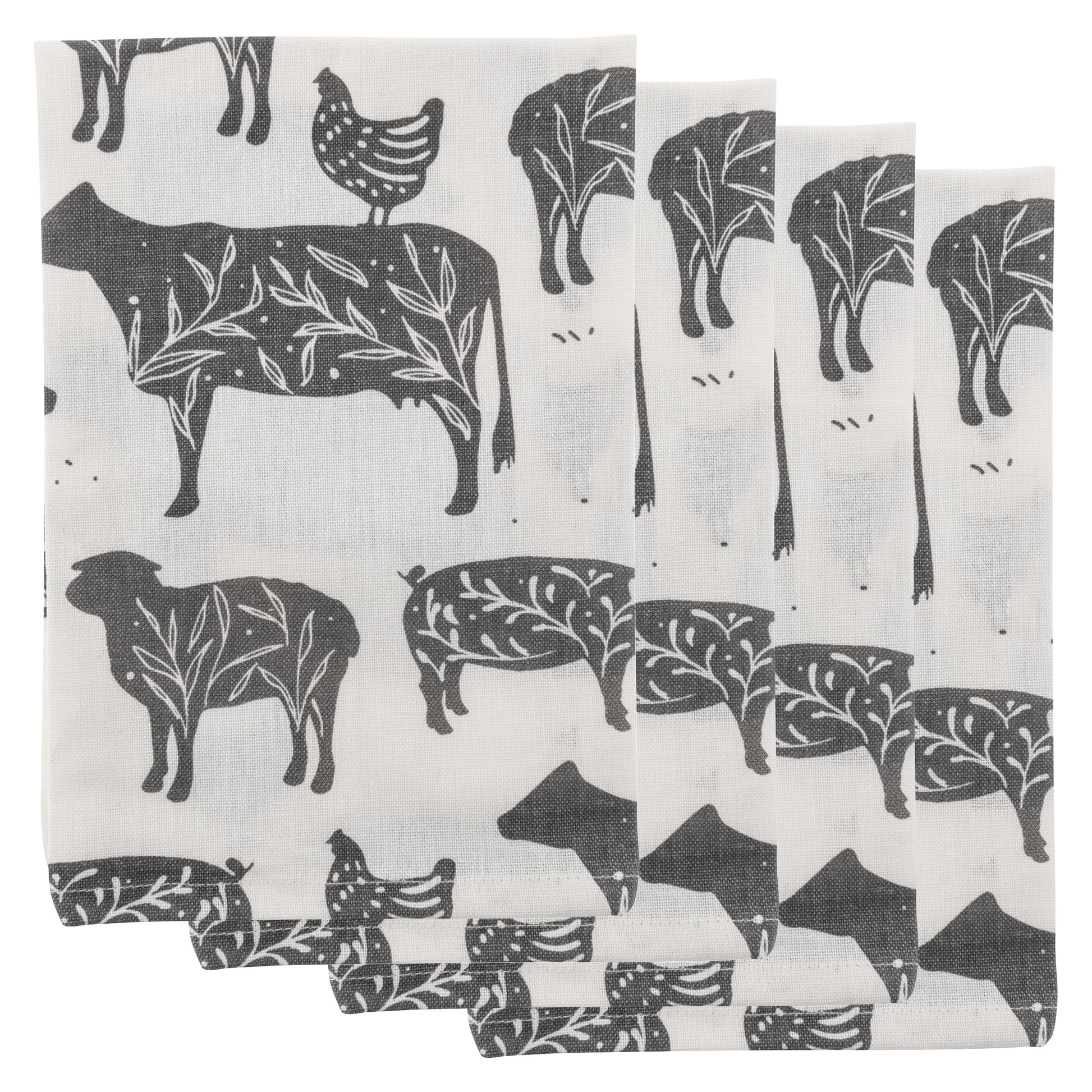 Herd Dinner Napkins set of four view. 