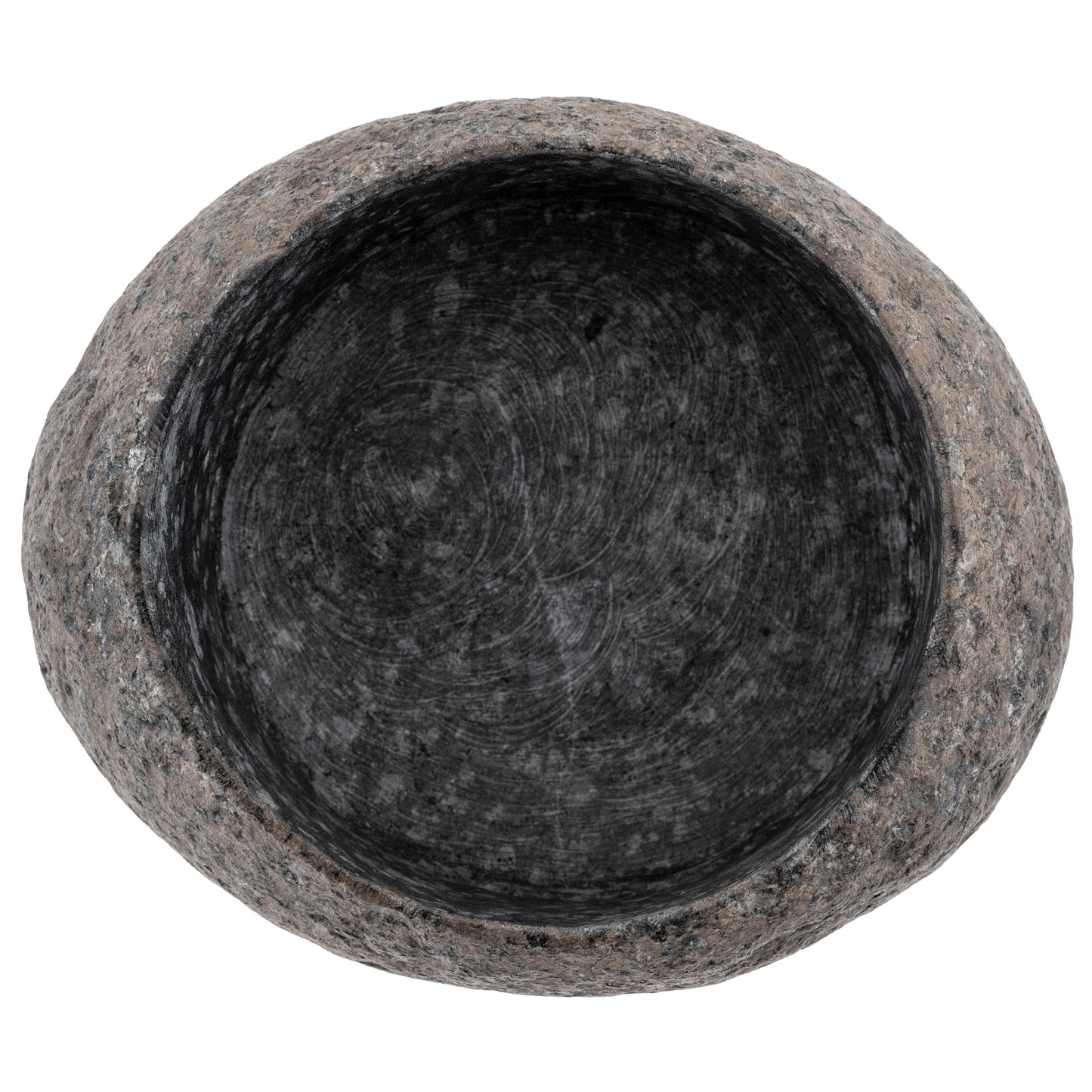 Large River Stone Planter top view. 