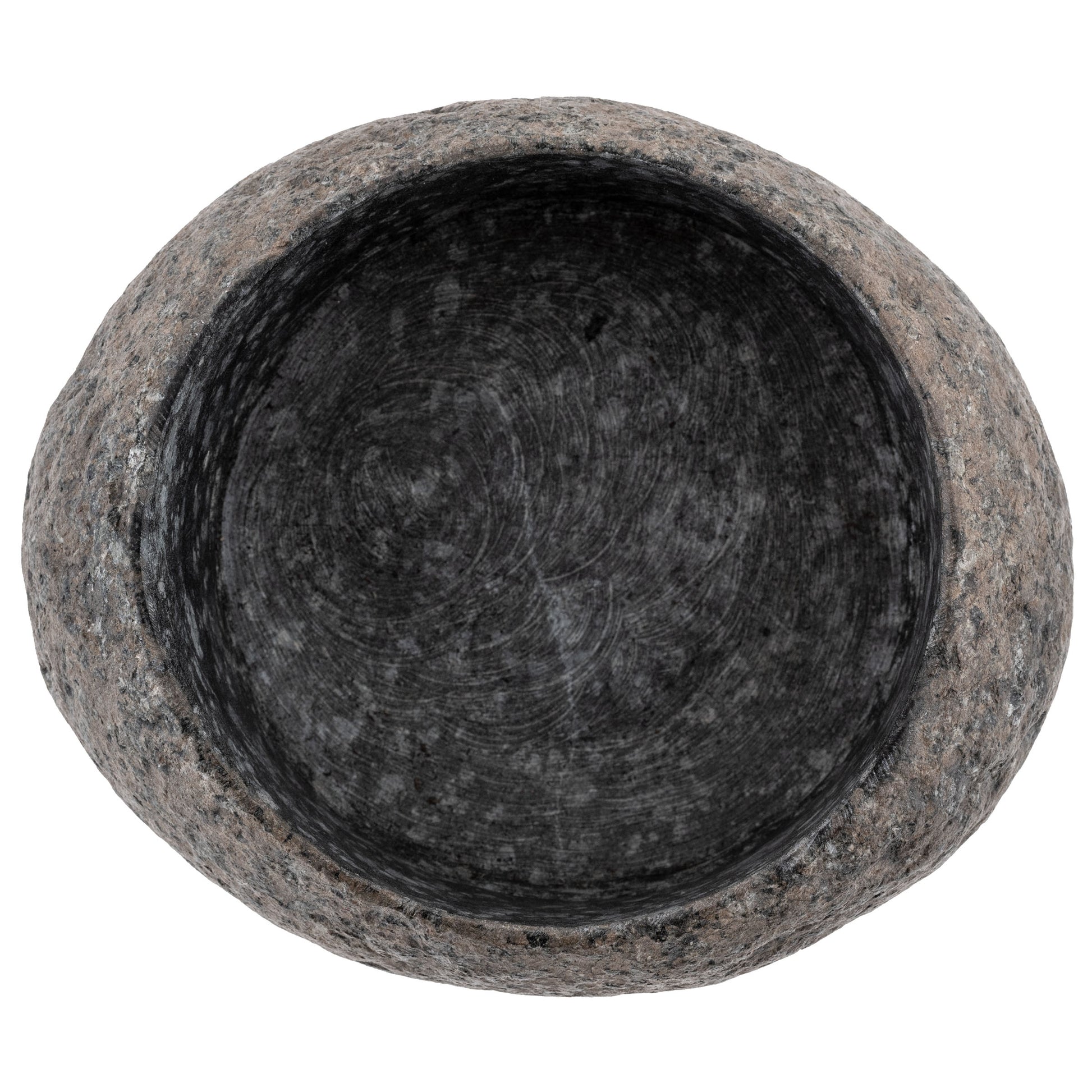Large River Stone Planter top view. 