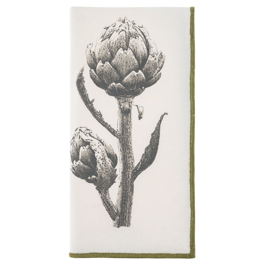 Artichoke Merrowed Edge Dinner Napkins