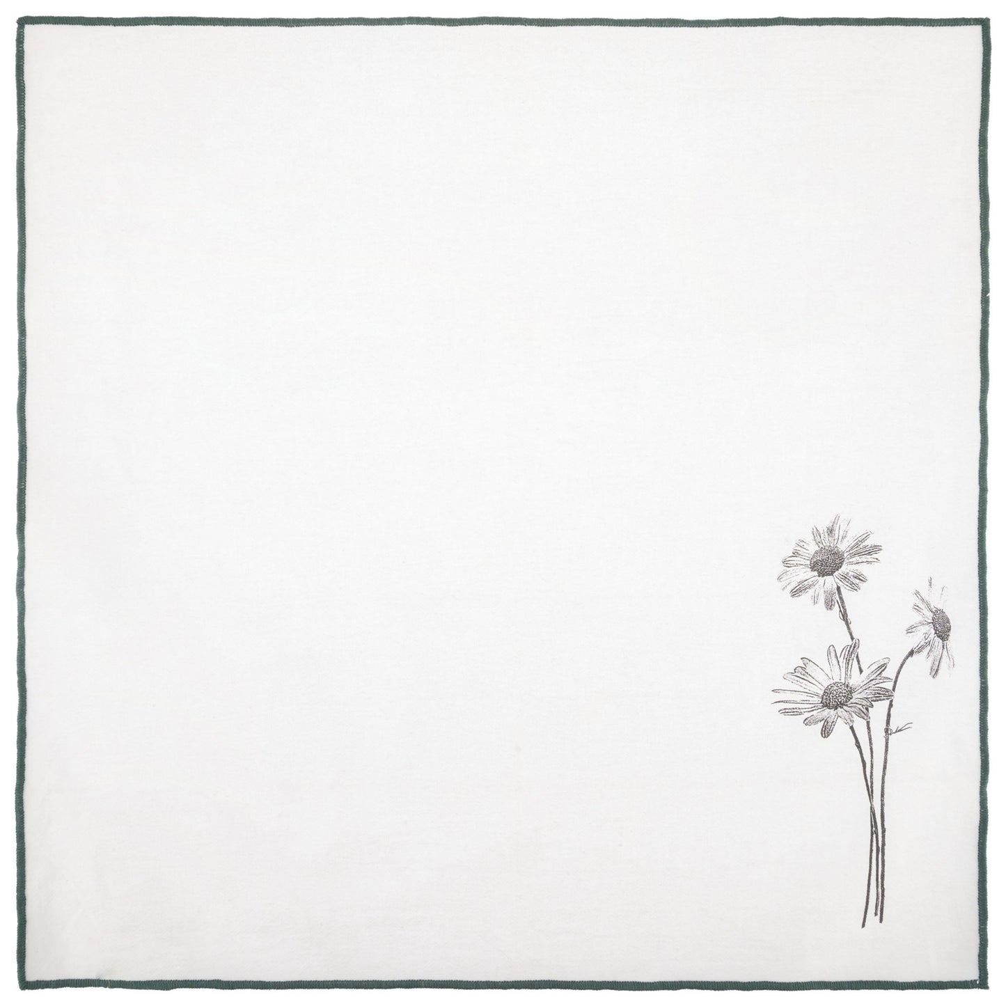 Daisy Merrowed Edge Dinner Napkins unfolded view. 