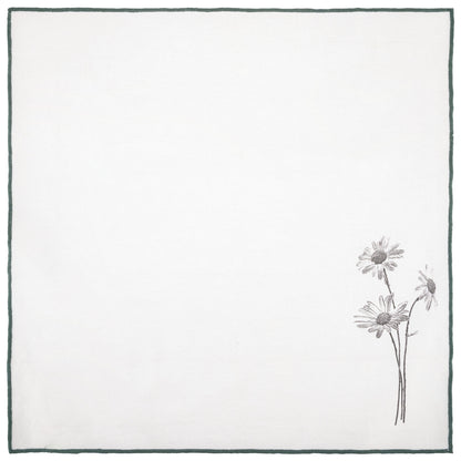 Daisy Merrowed Edge Dinner Napkins unfolded view. 