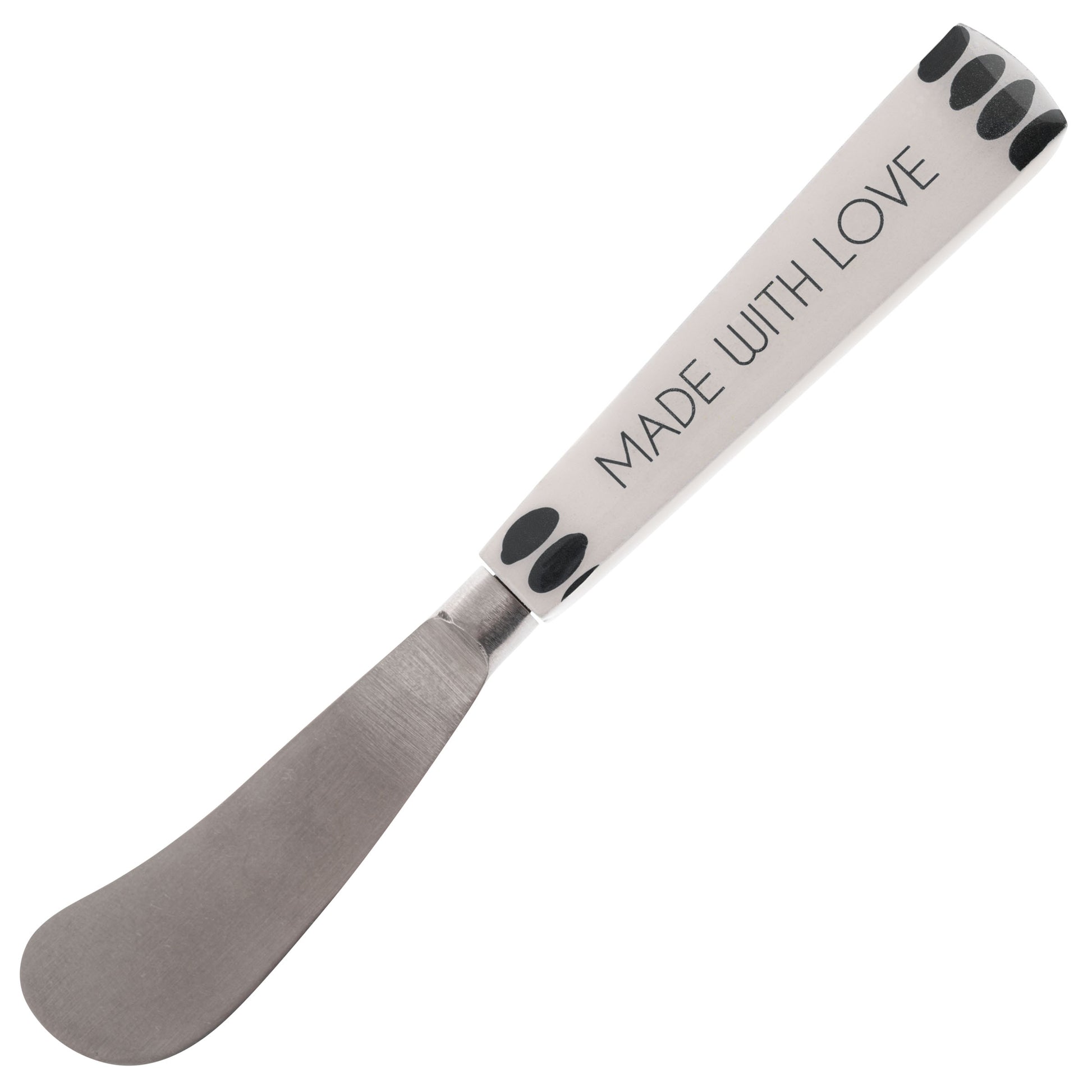 Charcoal Lisbon Tea Towel with Spreader spreader view. 