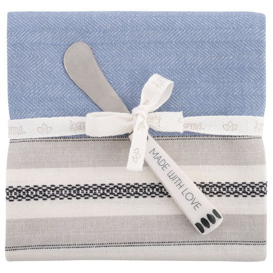 Periwinkle Lisbon Tea Towel with Spreader