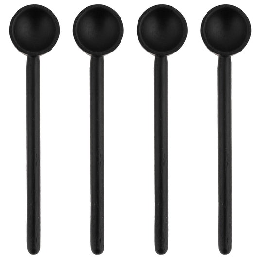 Small Black Wood Spoon Sets set of four view. 