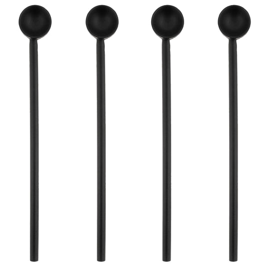Large Black Wood Spoon Sets set of four view. 