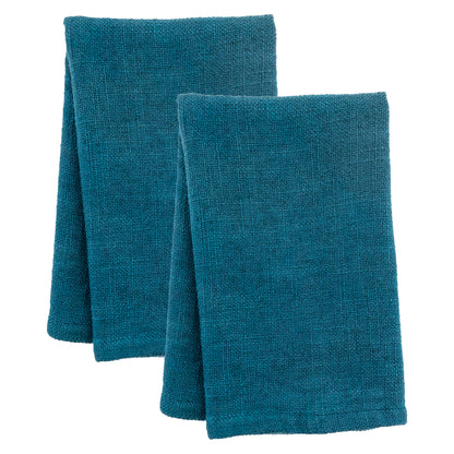 Azure Solid Dinner Napkin Set of two view. 