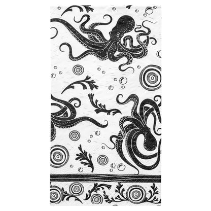 Octopus Boho B&W Guest Towel Paper Napkin
