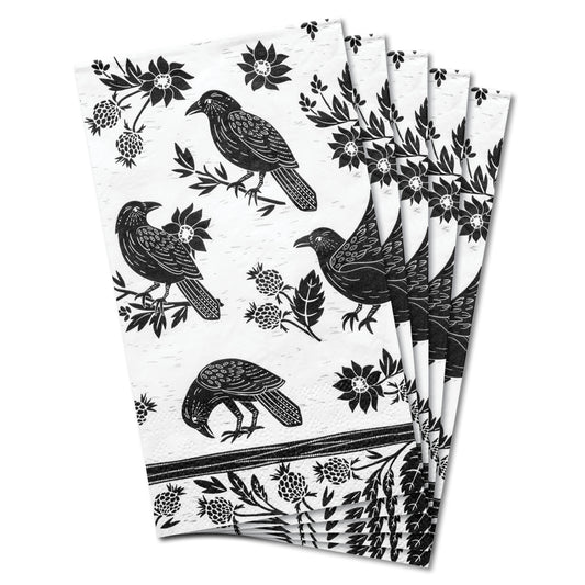 Raven Boho B&W Guest Towel Paper Napkin