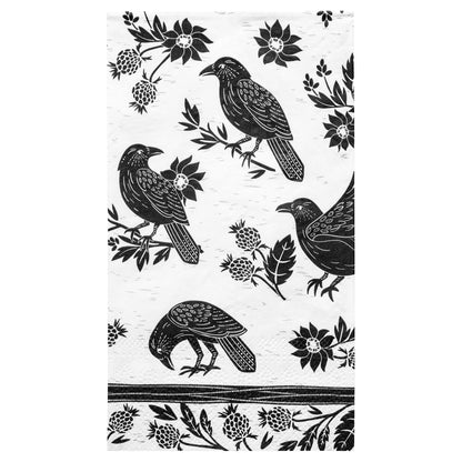 Raven Boho B&W Guest Towel Paper Napkin
