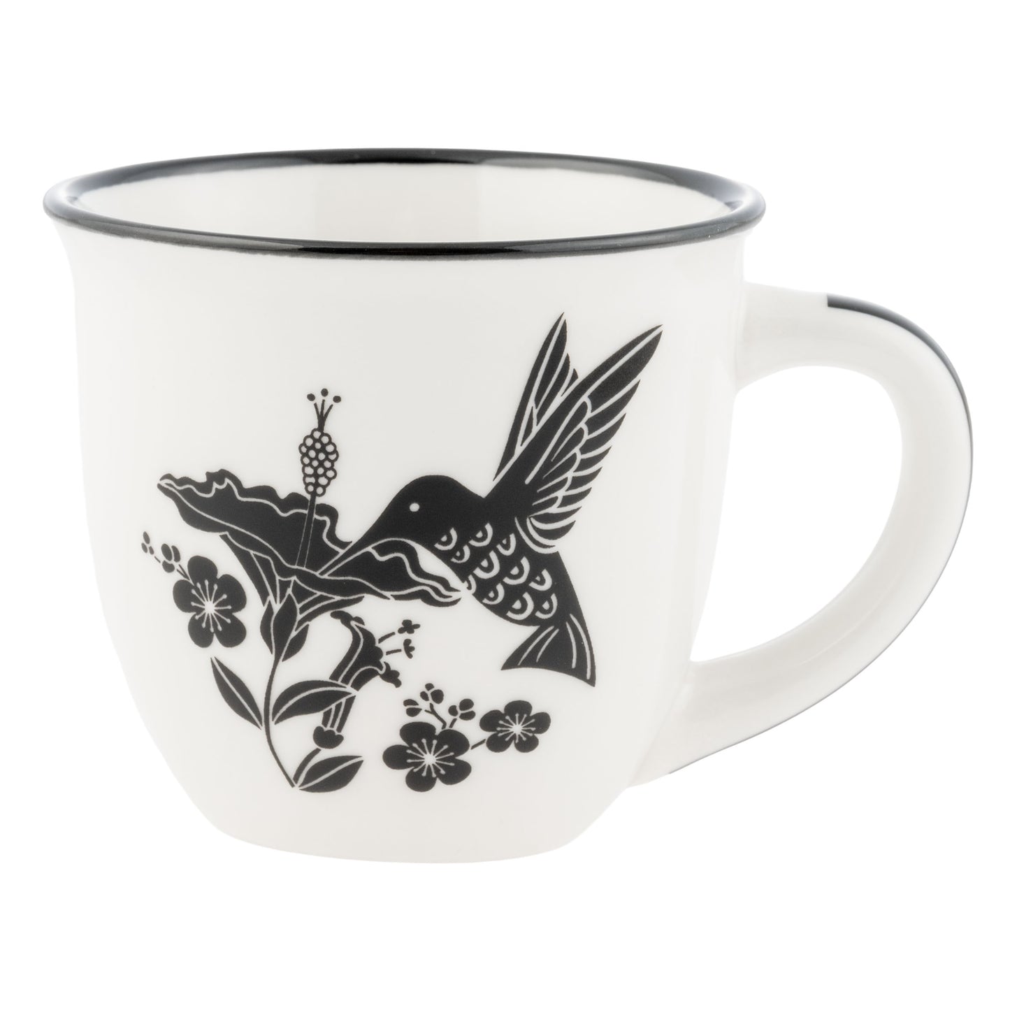 Hummingbird Boho B&W Espresso Mug